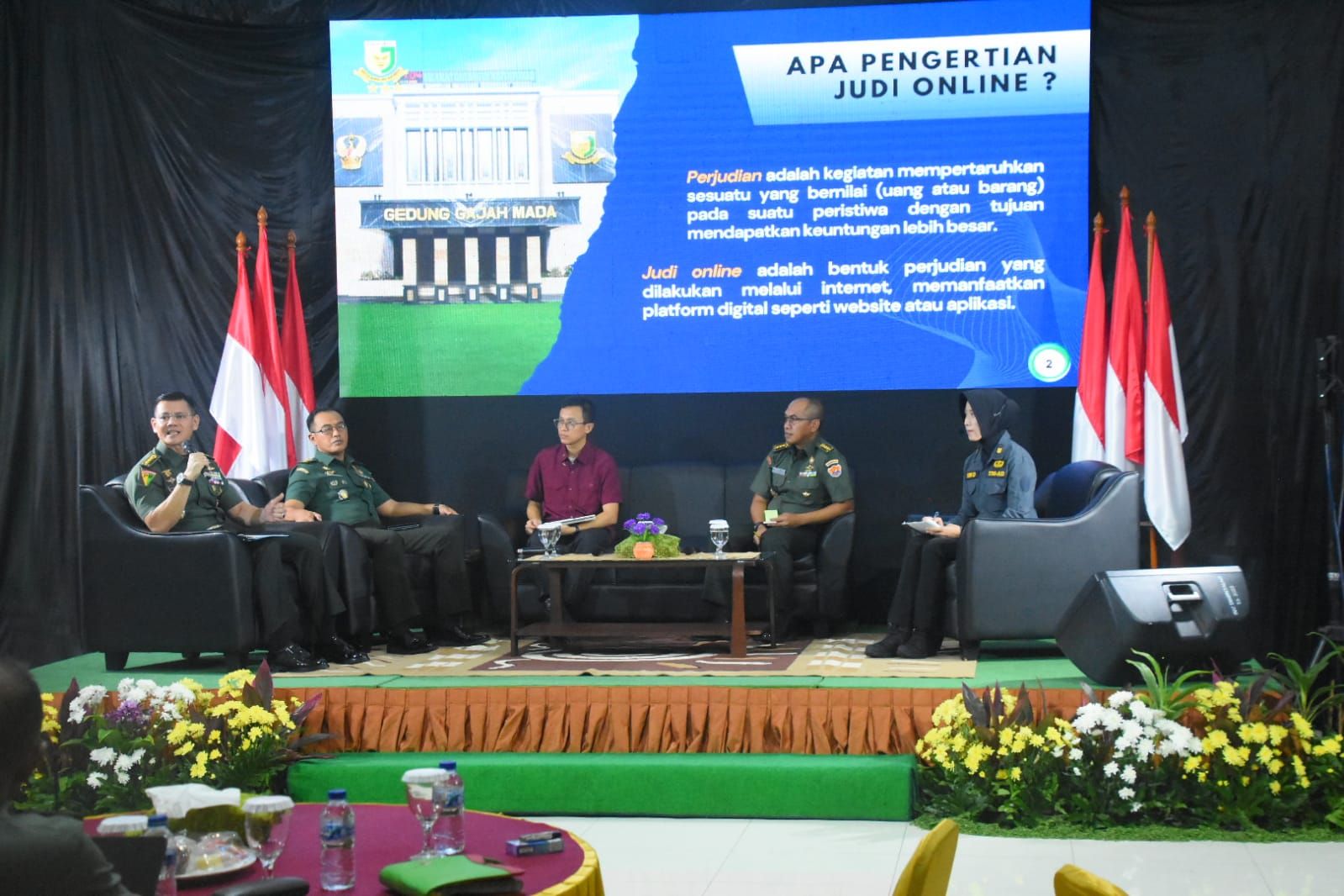 Dirbinidik Puspomad Menjadi Narasumber pada acara Talkshow di Disbintalad 